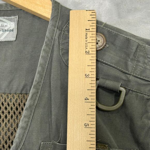 Pro Cam-FLS Vest Mens L Green Multi Pocket Utility Travel Outdoor Fishing Zip - Picture 8 of 11